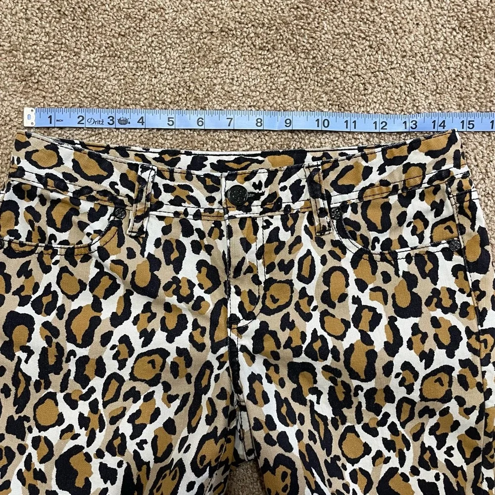 Tory Burch Leopard Print Super Skinny Jeans Size 27 - Picture 9 of 11
